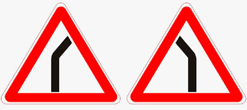 Знаки опасного поворота